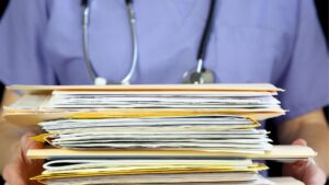 Stack of medical records for a ssdi appeal