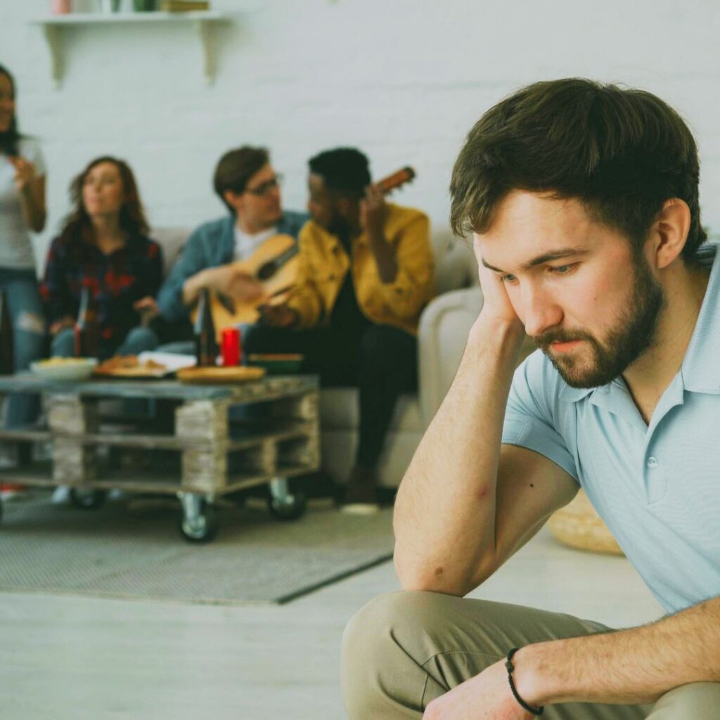 A young man stressed about his social security disability case
