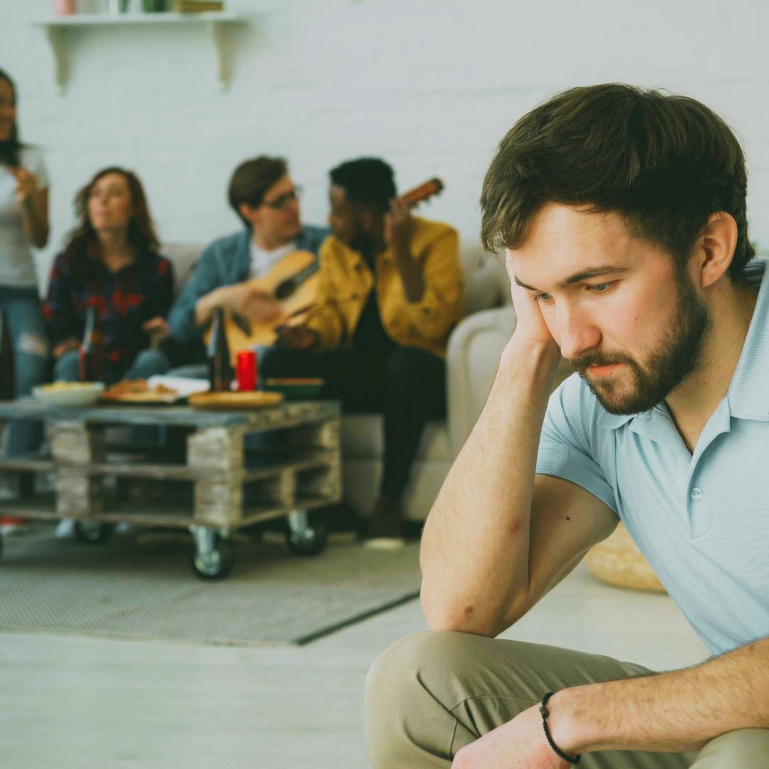 A young man stressed about his social security disability case